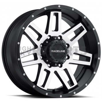 RaceLine Wheel 17 Diameter 0 Offset Aluminum Black With Natural Face Single