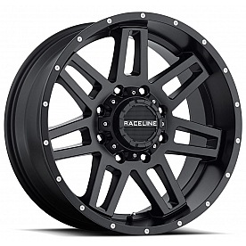 RaceLine Wheel 17 Diameter -12 Offset Aluminum Black Single