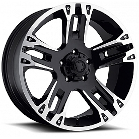 Ultra Wheel Maverick 234/235 - 17 x 8 Black With Diamond Cut Accents - 235-7873B