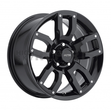 Ultra Wheel 17 Diameter 35 Offset Gloss With Milled Dimples Single - 251-7874BK+35