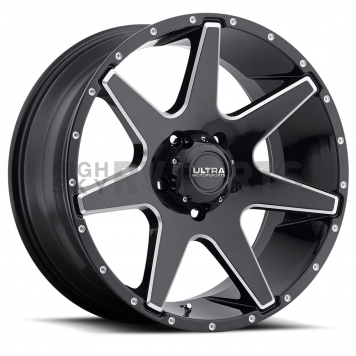 Ultra Wheel 17 Diameter 10 Offset Gloss With Milled Accents Single - 205-7973BM+10