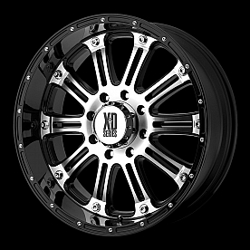 KMC Wheel Hoss XD795 - 20 x 9 Black With Natural Accents Aluminum - 9529063830