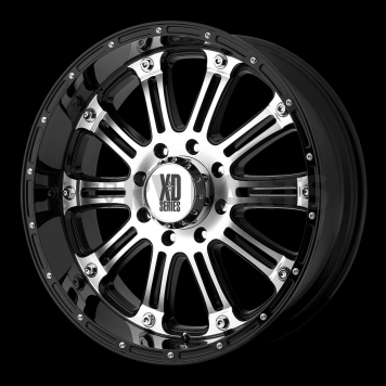 KMC Wheel Hoss XD795 - 20 x 9 Black With Natural Accents Aluminum - 9529063830