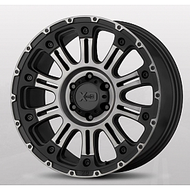 KMC Wheel XD829 - 20 x 9 Black With Natural Face Aluminum - 8292906391