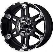 KMC Wheel 20 Diameter 18 Offset Aluminum Black With Natural Accents Single