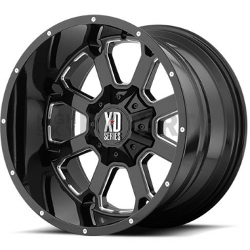 KMC Wheel 20 Diameter -24 Offset Aluminum Black Single