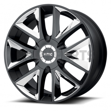 KMC Wheel 20 Diameter 38 Offset Aluminum Black Single