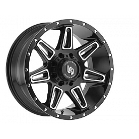 LRG Wheels Burst Series - 20 x 10 Black With Natural Accents - 11721036324N