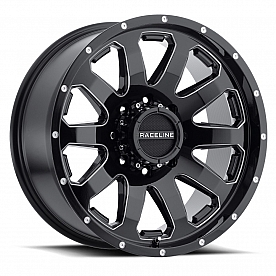 RaceLine Wheel 938M Enforcer 20 x 9 Black With Natural Accents - 938M-29065-00