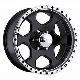 Ultra Wheel Rogue 175 - 17 x 8 Black With Diamond Cut Lip - 175-7873B