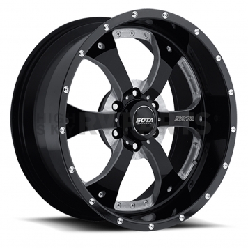 SOTA Offroad Wheel Novakane - 20 x 10 Black With Natural Accents - 561DM-21063-19