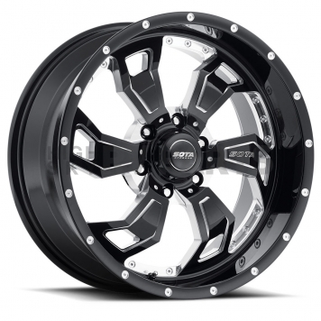 SOTA Offroad Wheel SCAR - 20 x 9 Black With Natural Accents - 566DM-20963+00