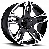 Ultra Wheel Maverick 234/235 - 20 x 9 Black With Diamond Cut Accents - 235-2963B