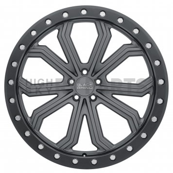 Black Rhino Wheel Trabuco - 18 x 8 Gun Metal With Black Lip And Silver Bolts - 1880TBC305127G71-1