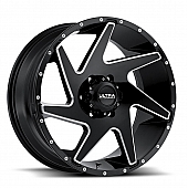 Ultra Wheel Vortex 206 - 20 x 10 Black With Natural Accents - 206-2163BM25