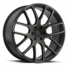 Black Rhino Wheel Kunene - 22 x 9.5 Black With Dark Tinted Natural Accents - 2295KUN306135M87