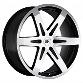 Black Rhino Wheel Peak - 22 x 9.5 Black With Natural Face - 2295PEK306135B87