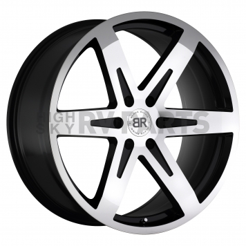 Black Rhino Wheel Peak - 22 x 9.5 Black With Natural Face - 2295PEK306135B87