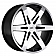 Black Rhino Wheel Peak - 22 x 9.5 Black With Natural Face - 2295PEK306135B87
