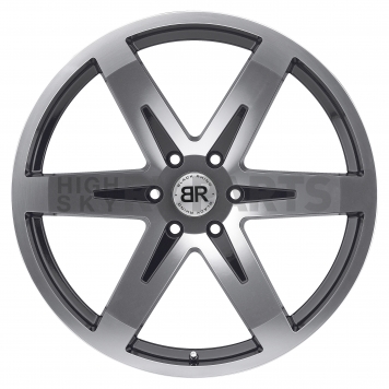 Black Rhino Wheel Peak - 22 x 9.5 Black With Natural Face - 2295PEK306135B87-1