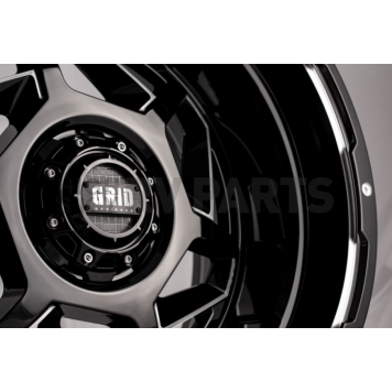 Grid Wheel GD14 - 22 x 12 Black With Natural Accents - GD1422120237M408-1
