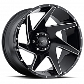 Ultra Wheel Vortex 206 - 22 x 12 Black With Natural Accents - 206-2263BM44