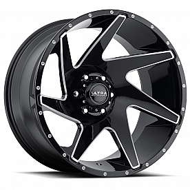 Ultra Wheel Vortex 206 - 22 x 12 Black With Natural Accents - 206-2263BM44