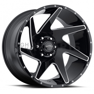 Ultra Wheel Vortex 206 - 22 x 12 Black With Natural Accents - 206-2263BM44