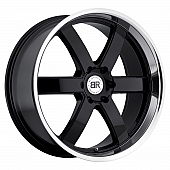 Black Rhino Wheel Pondora - 24 x 10 Black With Natural Lip - 2410PND356135B87