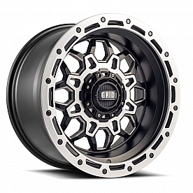 Grid Wheel GD09 - 18 x 9 Black With Natural Accents - GD0918090027F1578