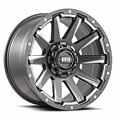 Grid Wheel GD05 - 18 x 9 Black With Natural Accents - GD0518090052G1587