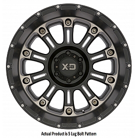 KMC Wheel XD829 Black With Natural Face Aluminum - 8298905090