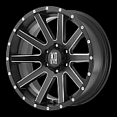 KMC Wheel 18 Diameter 18 Offset Aluminum Black With Natural Accents Single
