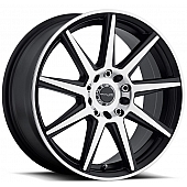 RaceLine Wheel 18 Diameter 42 Offset Aluminum Black With Natural Face Single
