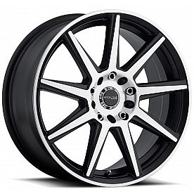 RaceLine Wheel 18 Diameter 42 Offset Aluminum Black With Natural Face Single