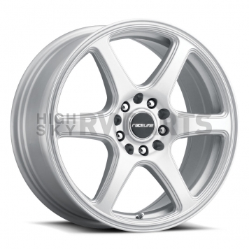 RaceLine Wheel 18 Diameter 40 Offset Aluminum Silver Single