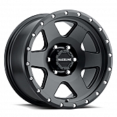 RaceLine Wheel 18 Diameter 35 Offset Aluminum Black Single