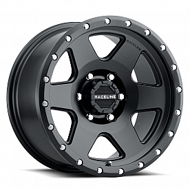 RaceLine Wheel 18 Diameter 35 Offset Aluminum Black Single