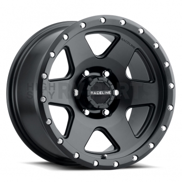 RaceLine Wheel 18 Diameter 35 Offset Aluminum Black Single