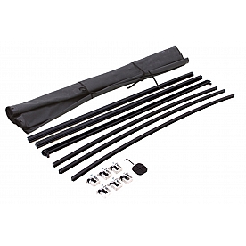 Lund International Tonneau Cover Soft Roll-Up Black Matte Canvas/ Twill Weaved Fabric - 90950