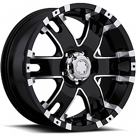 Ultra Wheel Baron 201/202 - 18 x 9 Black With Diamond Cut Accents - 202-8973B