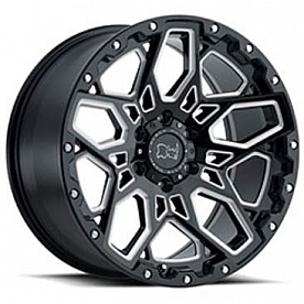 Black Rhino Wheel Sharpnel - 20 x 9.5 Black With Natural Accents - 2095SHR-85127B71
