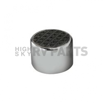 Lokar Performance Dimmer Switch Pedal Pad - Round Pad With Rubber Insert Steel Silver - SPO6072