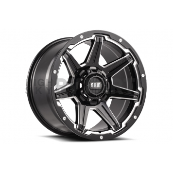 Grid Wheel GD06 - 20 x 10 Black With Natural Accents - GD0620100027M278