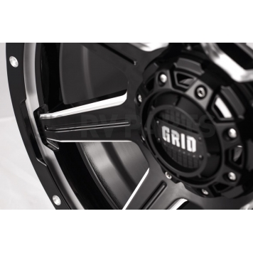 Grid Wheel GD06 - 20 x 10 Black With Natural Accents - GD0620100027M278-4