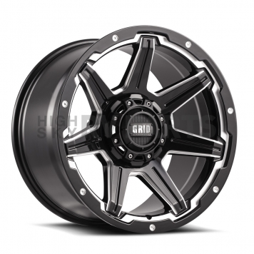Grid Wheel GD06 - 20 x 10 Black With Natural Accents - GD0620100052M287