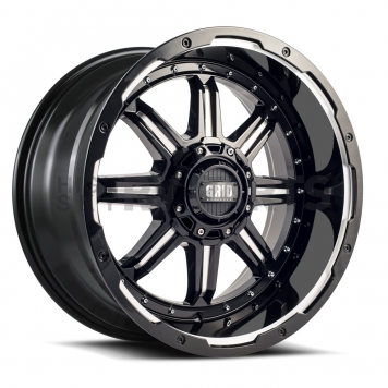 Grid Wheel GD10 - 20 x 9 Gloss Black With Natural Accents - GD1020090052M0087