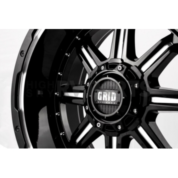 Grid Wheel GD10 - 20 x 9 Gloss Black With Natural Accents - GD1020090052M0087-1