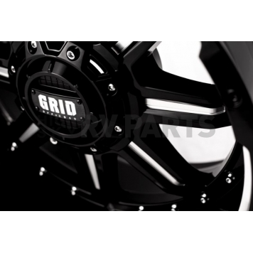 Grid Wheel GD10 - 20 x 9 Gloss Black With Natural Accents - GD1020090052M0087-2