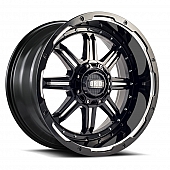 Grid Wheel GD10 - 20 x 9 Gloss Black With Natural Accents - GD1020090052M1587
